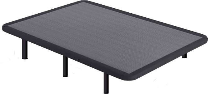 base tapizada polipiel negro 3d gris